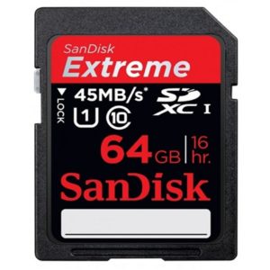 CARTE MEMOIRE SD SANDISK 64 Go EXTREME
